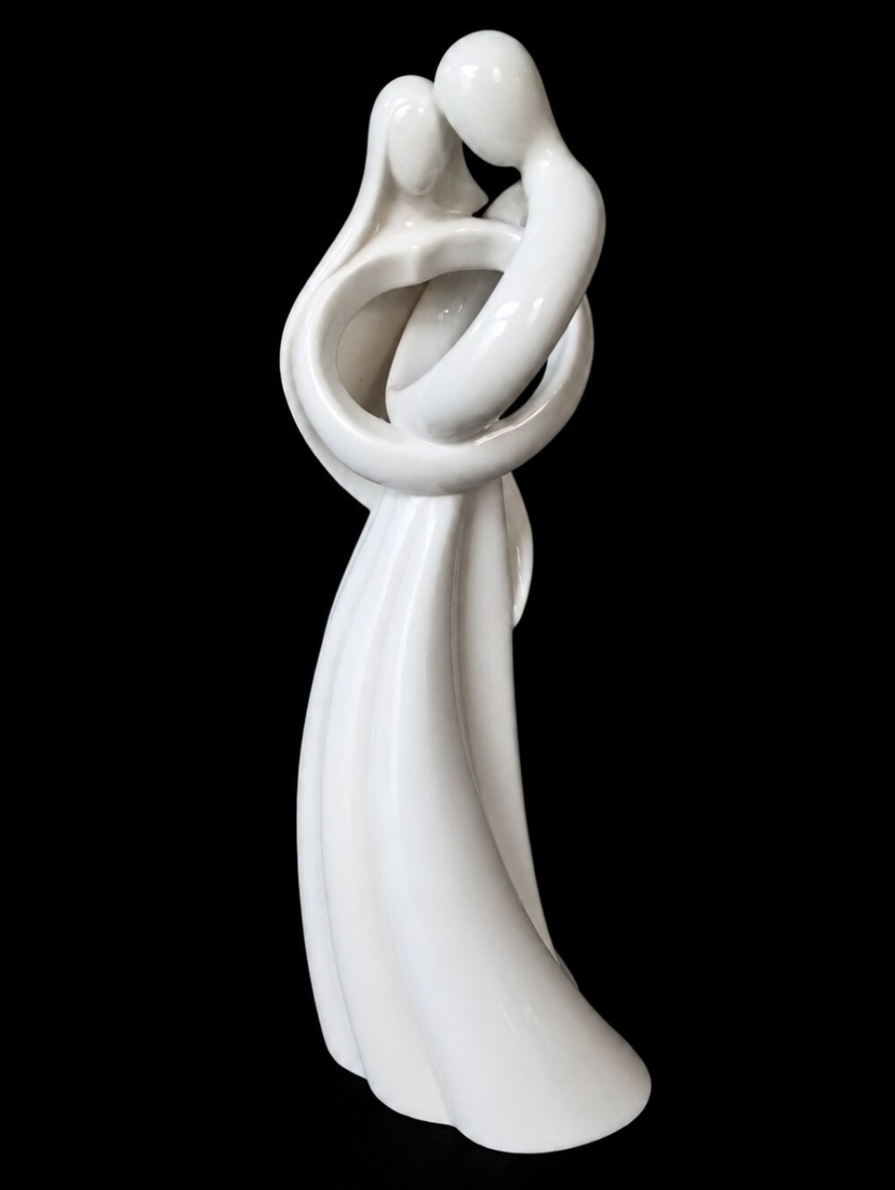 Enesco Porcelain Minimalist 1999 Circle of Love Kim Lawrence Wedding Cake Topper